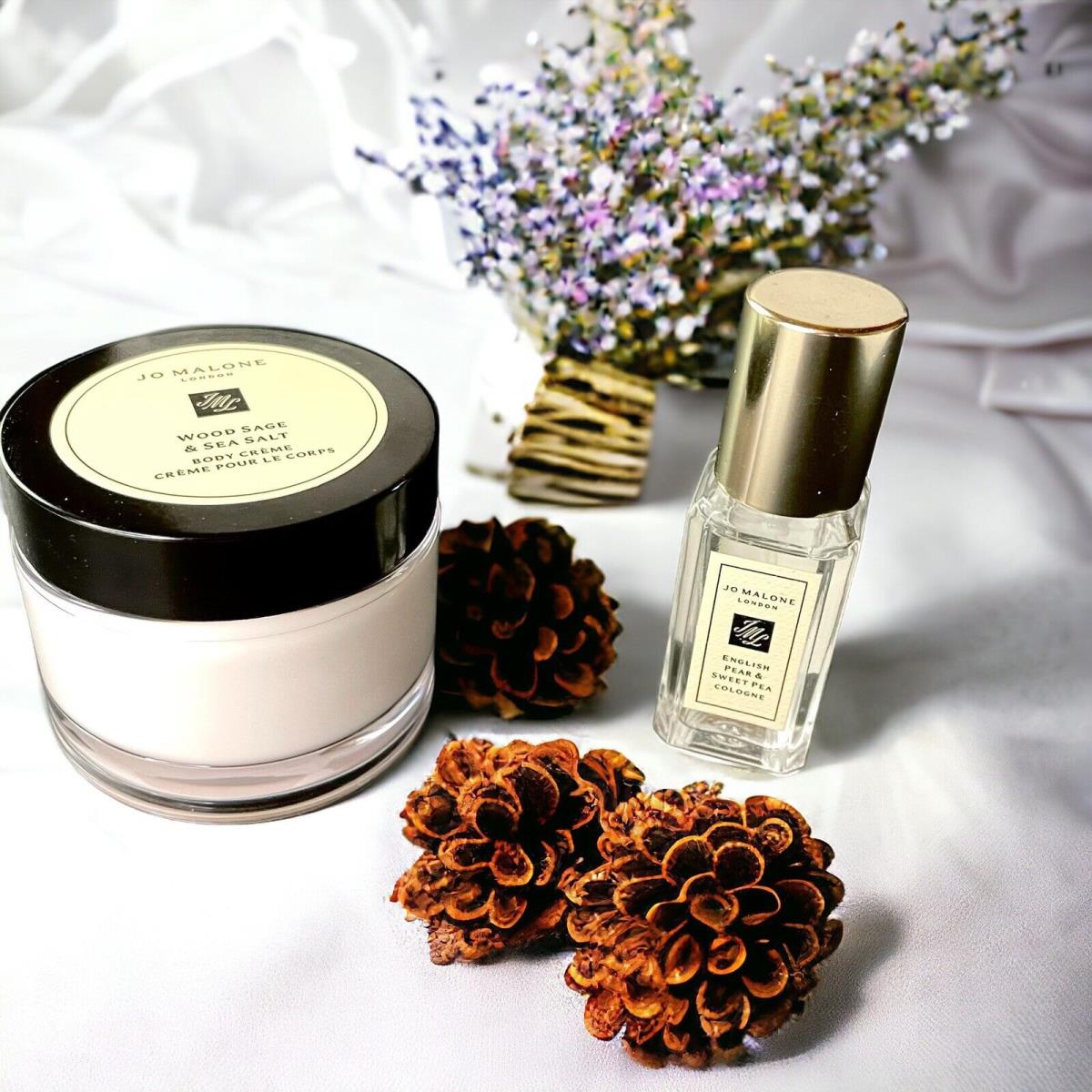 JO Malone Wood Sage Sea Salt Body Creme + English Pear Sweet Pea Parfum