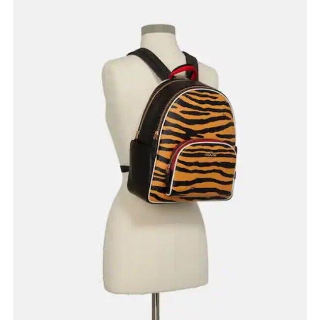 Coach Court Backpack with Tiger Print