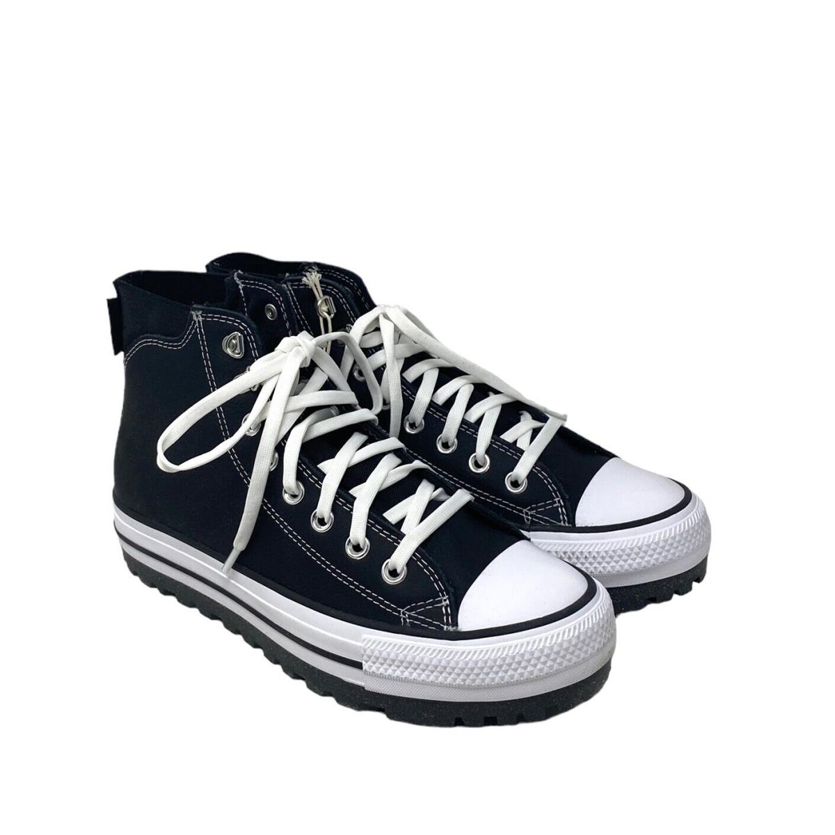 Converse Chuck Taylor City Trek Black Women Shoes High Top Skate Leather A04480C