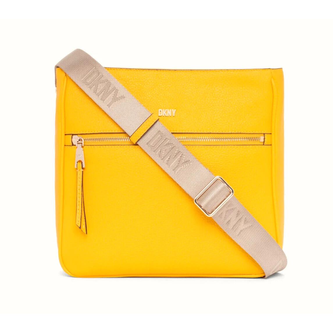 Dkny Maxine Messenger Leather Sahara Yellow