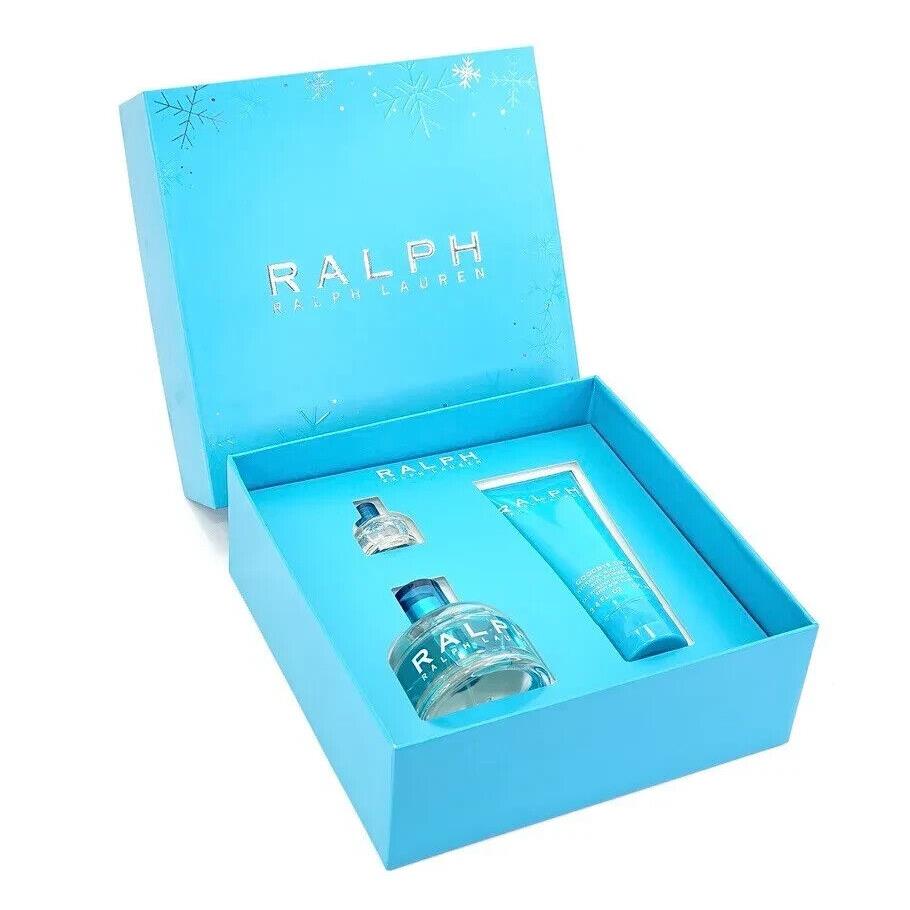 Ralph Lauren Ralph 3pc Gift Set 3.4oz Edt + .25oz Mini + 3.4oz Body Lotion