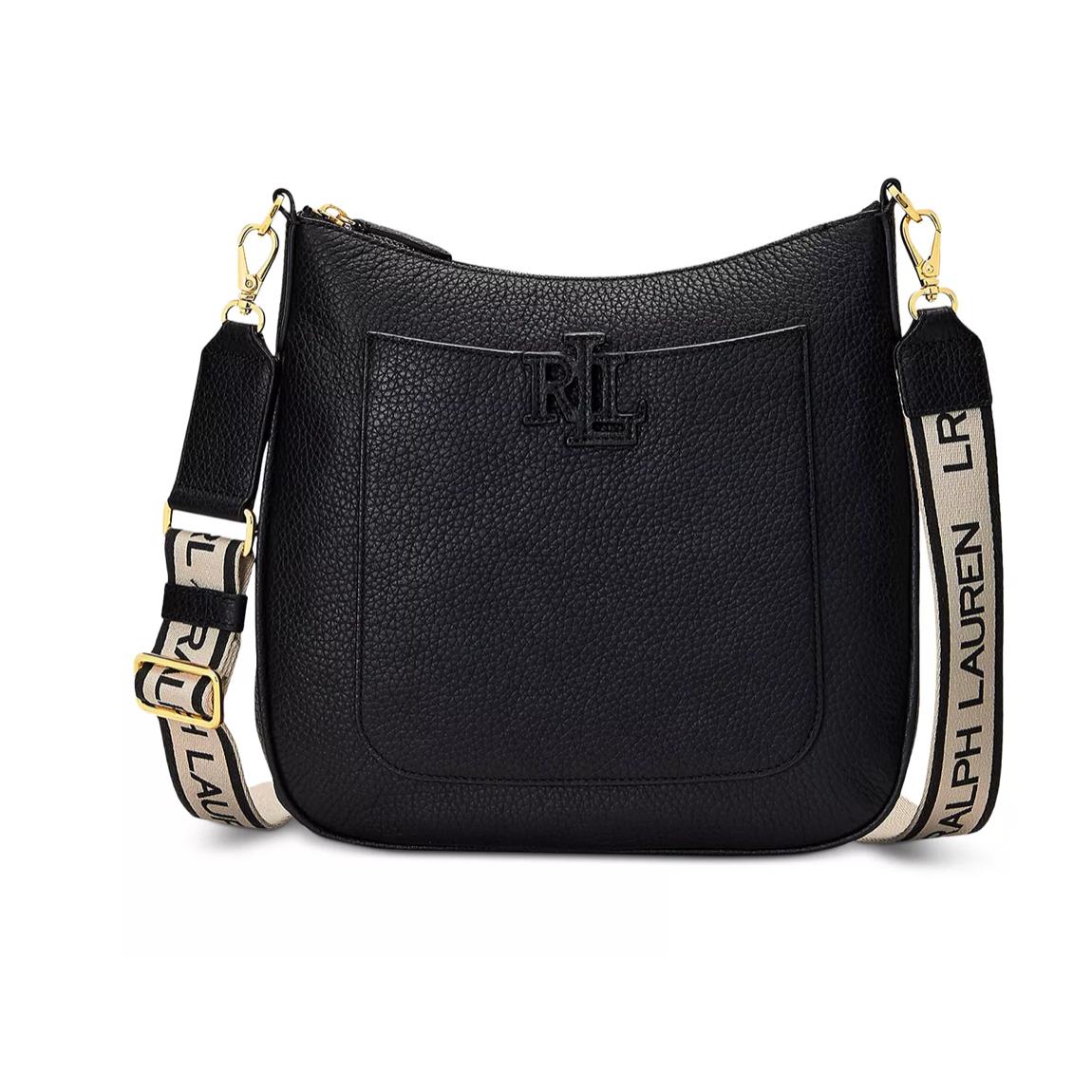 Ralph Lauren Pebbled Leather Cameryn Crossbody Black