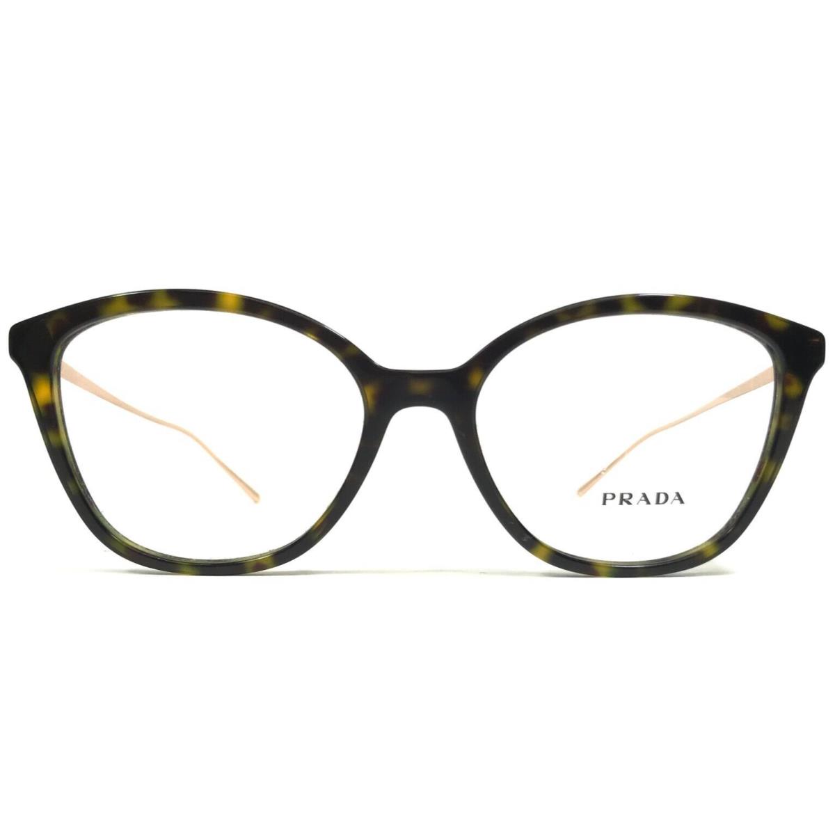 Prada Eyeglasses Frames VPR11V 2AU-1O1 Brown Tortoise Gold Cat Eye 53-17-140