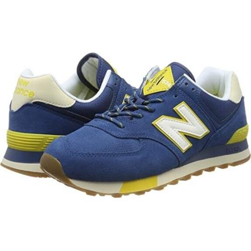 New Balance Men`s 574 V2 Sneakers Dark Blue/bone Size: 18 M US