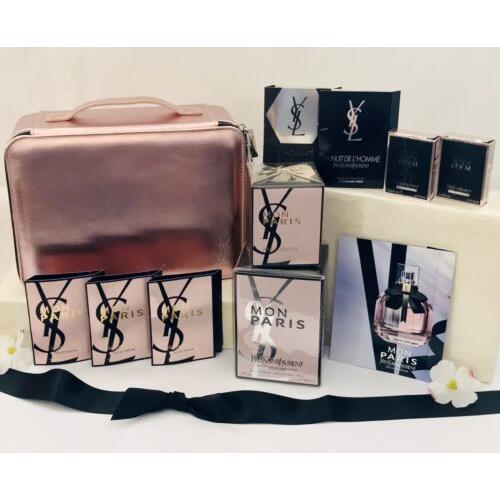 Yves Saint Laurent Mon Paris+yves + Rose Gold Bag 4 Pc Gift Set