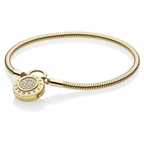 Pandora Lock Clasp Shine Charm Bracelet Size 20