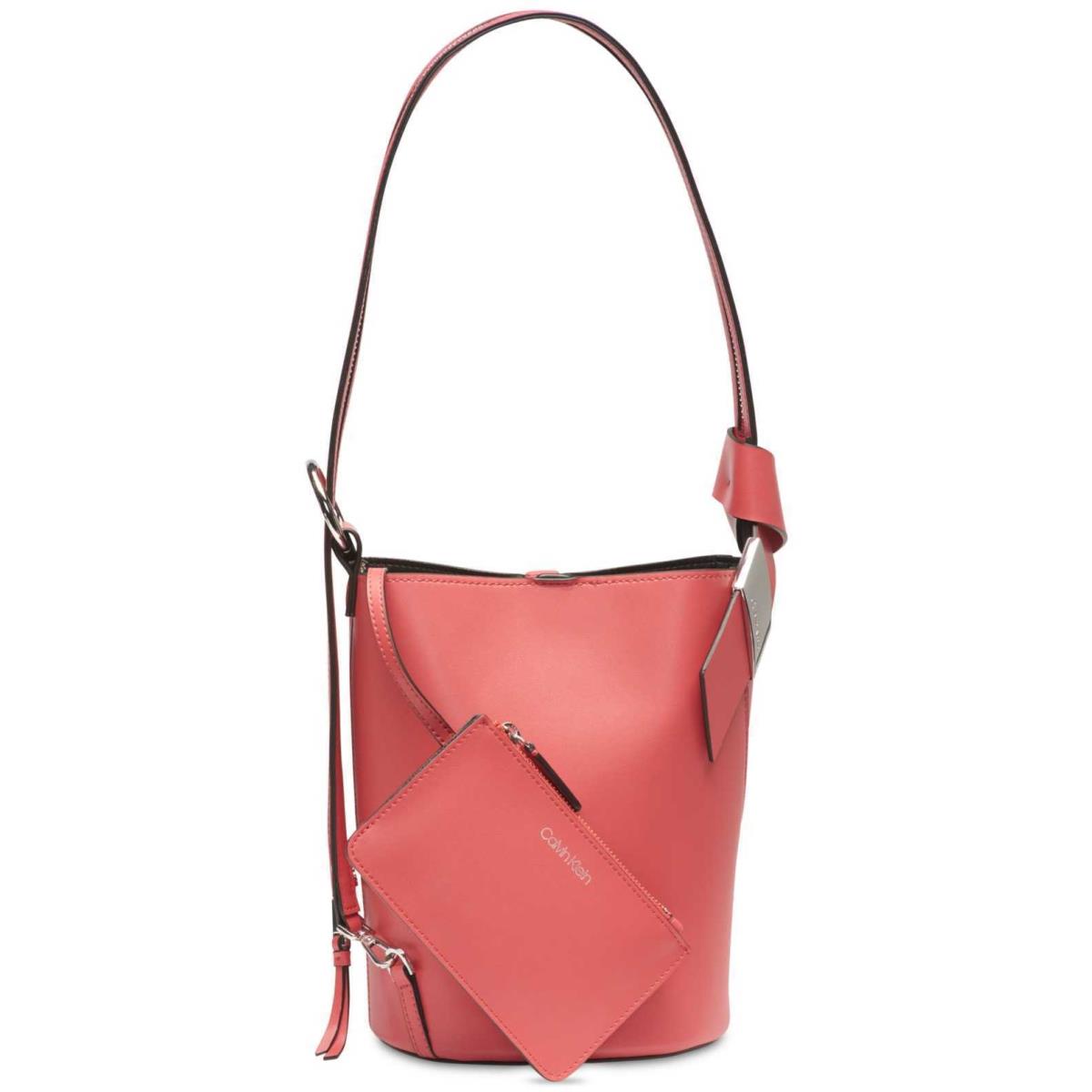 Calvin Klein Karsyn Convertible Hobo Backpa Rose Quartz/silver