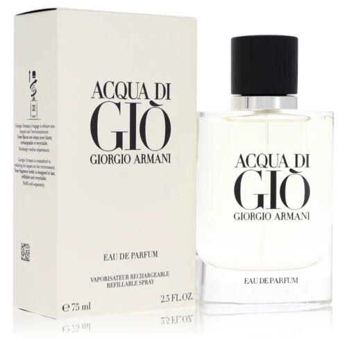 Acqua Di Gio Cologne 2.5 oz Edp Refillable Spray For Men by Giorgio Armani