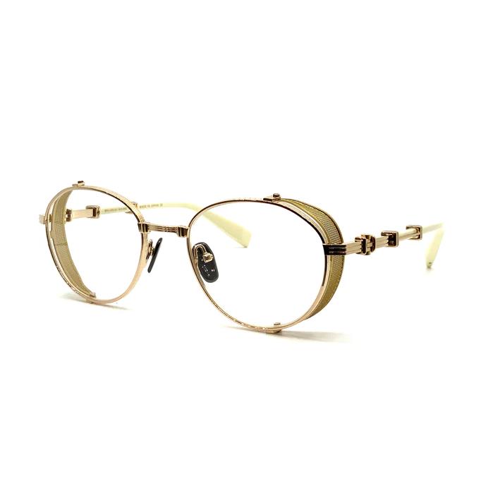 Balmain Eyeglasses Brigade I Gold Bone Full Rim Frame 52MM Rx-able