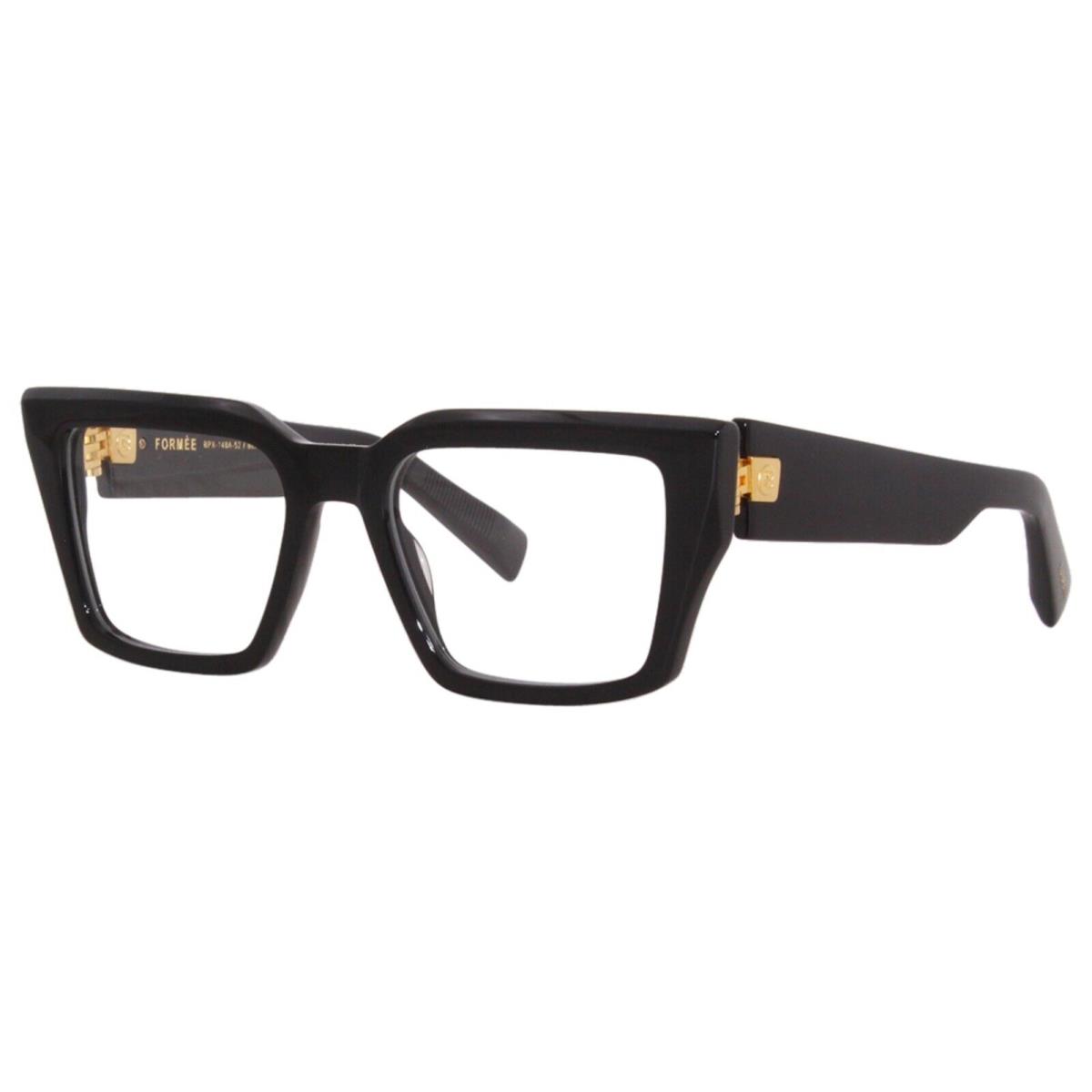 Balmain Eyeglasses Formee Black Gold Full Rim Frames 52MM Rx-able