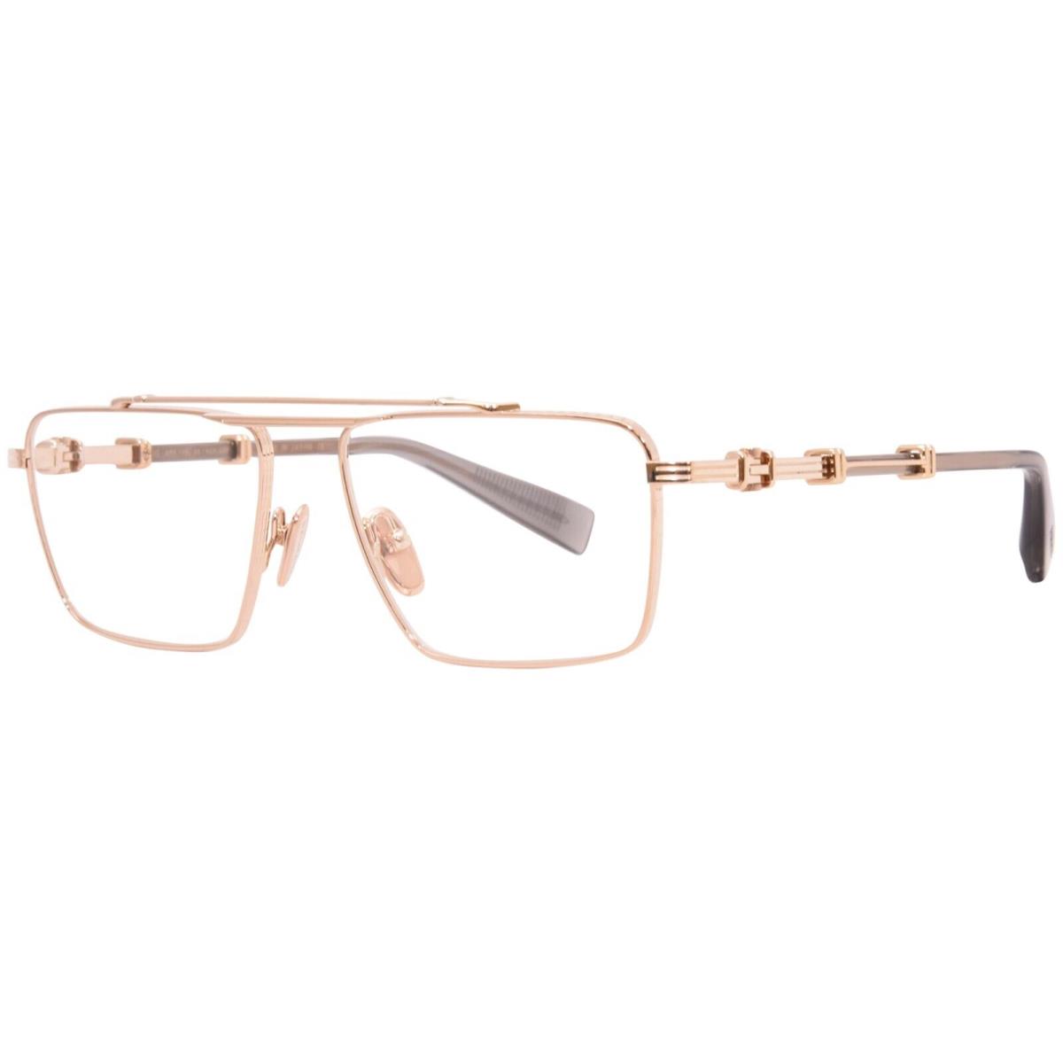 Balmain Eyeglasses Brigade VI Rose Gold Full Rim Frame 56MM Rx-able