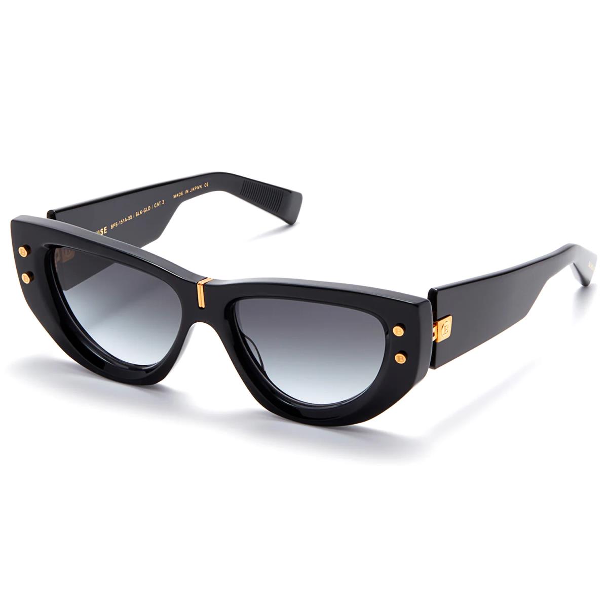 Balmain Sunglasses B-muse Black Designer Frames Gray Lens 55MM