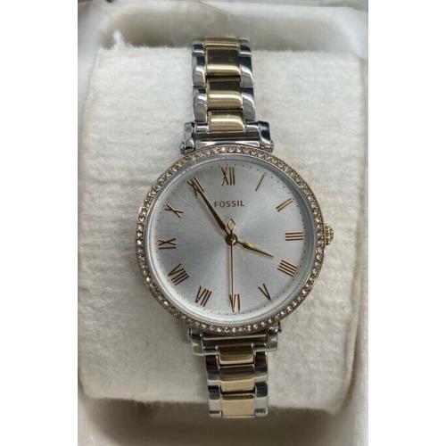 Fossil ES4449 Women Kinsey Three-hand Two-tone Stainless Steel Watch