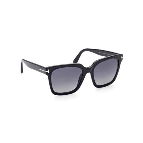 Tom Ford Selby FT952 01D Sunglasses Black / Grey Polarized Square - Frame: Black, Lens: Grey