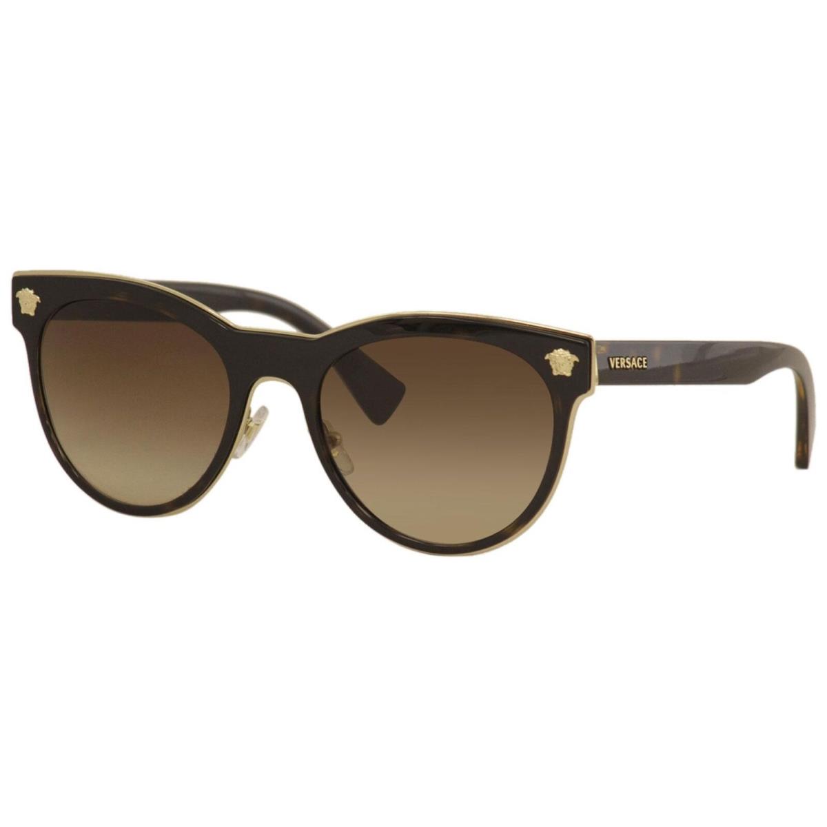 Versace Medusa-charm VE2198 VE/2198 1252/13 Dark Havana Square Sunglasses 54mm
