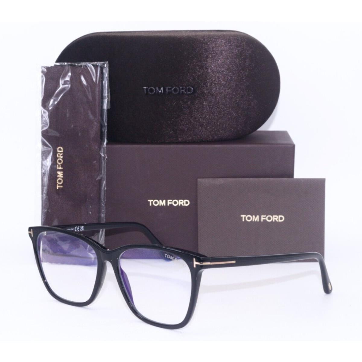 Tom Ford TF 5762-B 001 Black Gold Frames Eyeglasses 55-15