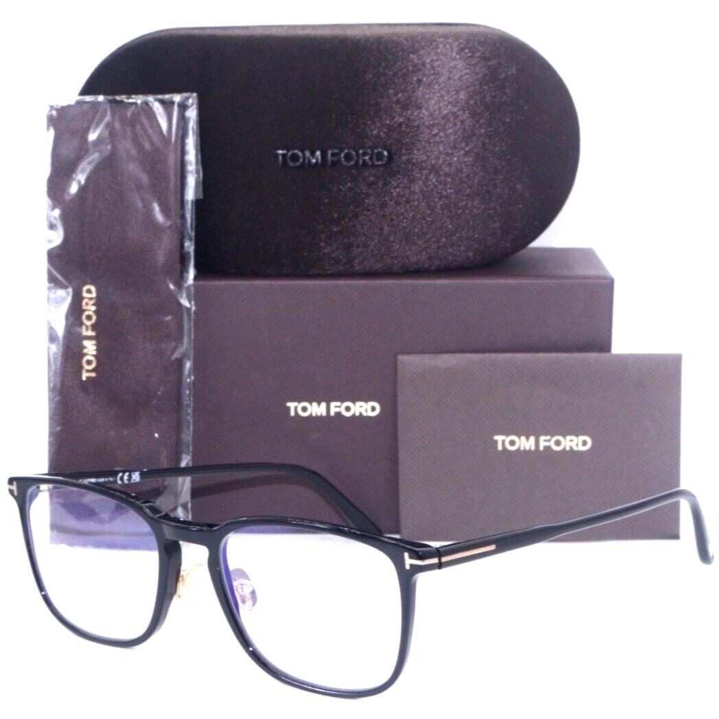 Tom Ford TF 5699-B 001 Black Gold Frames Eyeglasses 55-19