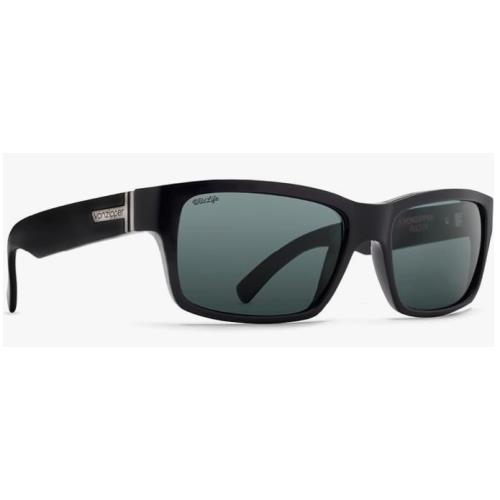 Von Zipper Fulton Sunglasses-pbv Black Gloss-wildlife Vintage Grey Polarized