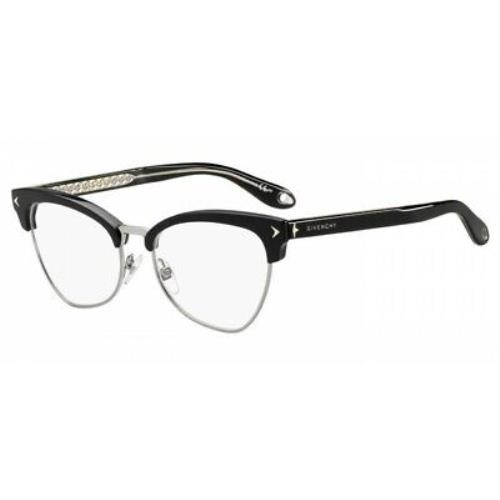 Givenchy GV 0064 2O5 Black Silver Women Eyeglasses 51mm 17 145