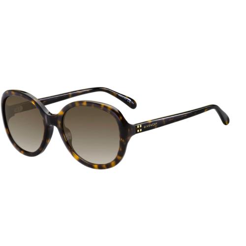 Givenchy GV 7124/S Ywp/ha Havana/brown Oval Women`s Sunglasses
