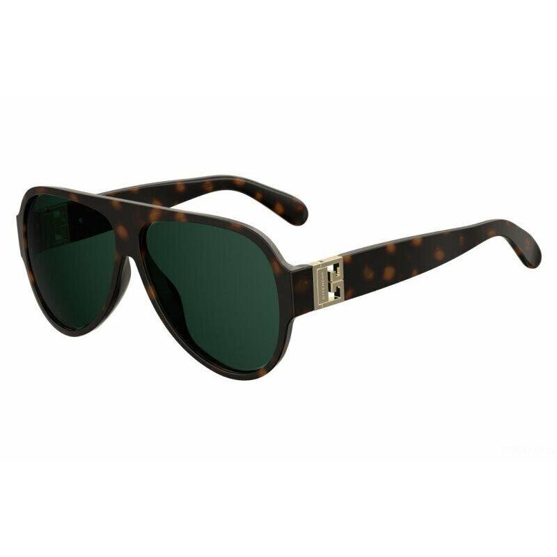 Givenchy GV 7142/S 086QT Dark Havana/green Women Sunglasses 58mm