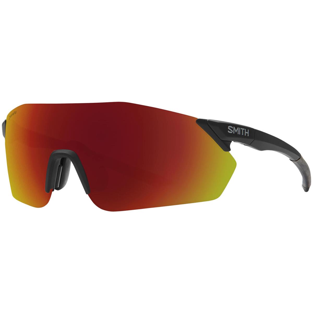 Smith Optics Reverb Chromapop Rimless Shield Sunglasses w/ Bonus Lens - 201521 Matte Black/Red (00399X6)