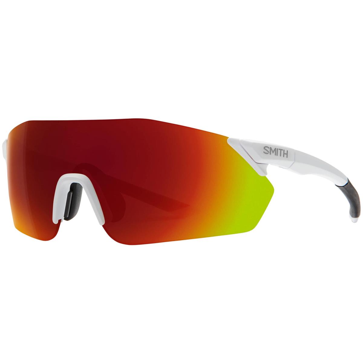 Smith Optics Reverb Chromapop Rimless Shield Sunglasses w/ Bonus Lens - 201521 Matte White/Sun Red (6HT99X6)