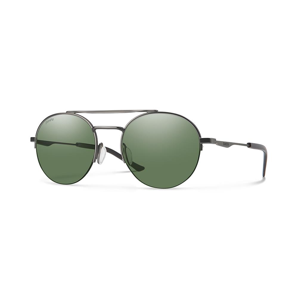 Smith Transporter Sunglasses - Premium Chromapop Lens - Lifetime Warranty+ Case Mat Dk Ruthenium / Gray Green ChromaPop