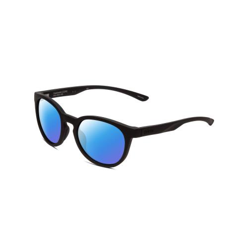 Smith Eastbank Core Unisex Round Polarized Sunglasses Black 52mm Pick Lens Color Blue Mirror Polar