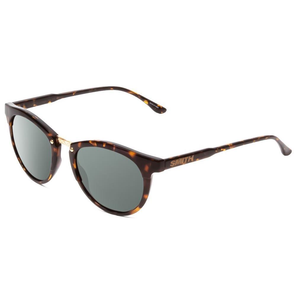 Smith Questa Ladies Round Polarized Sunglasses in Vintage Tortoise 50mm 4 Option - Frame: Multicolor, Lens: Smoke Grey Polar