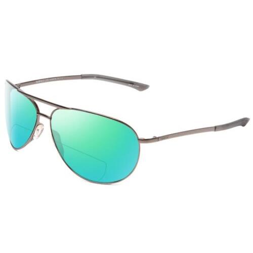 Smith Serpico Slim 2 Aviator Polarized Bi-focal Sunglasses Gun Metal Silver 65mm