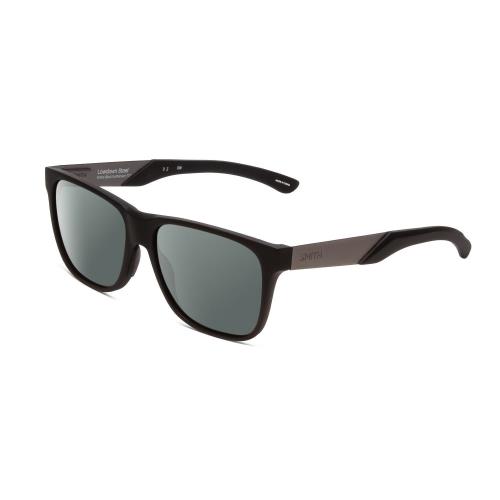 Smith Lowdown Steel Unisex Polarized Sunglasses in Black Ruthenium 56mm 4 Option - Frame: Multicolor, Lens: Smoke Grey Polar