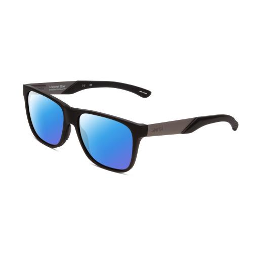 Smith Lowdown Steel Unisex Polarized Sunglasses in Black Ruthenium 56mm 4 Option Blue Mirror Polar