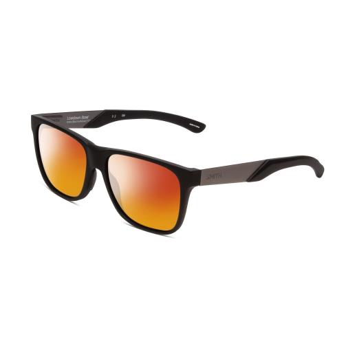 Smith Lowdown Steel Unisex Polarized Sunglasses in Black Ruthenium 56mm 4 Option Red Mirror Polar