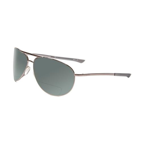 Smith Serpico 2 Polarize Bi-focal Sunglass 41 Option Silver Gun Metal Black 65mm Grey