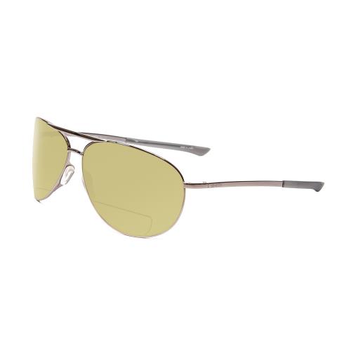 Smith Serpico 2 Polarize Bi-focal Sunglass 41 Option Silver Gun Metal Black 65mm Yellow