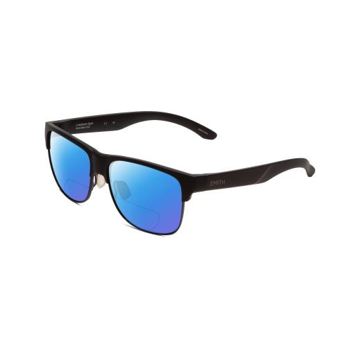 Smith Lowdown Split Unisex Polarized Bi-focal Sunglasses in Black 56mm 41 Option Blue Mirror