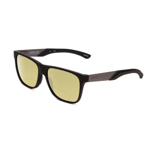 Smith Lowdown Steel Polarized Bi-focal Sunglasses in Black Silver 56mm 41 Option Yellow