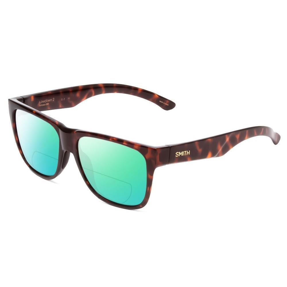 Smith Lowdown 2 Polarized Bi-focal Sunglasses Tortoise Gold Brown 55mm 41 Option Green Mirror