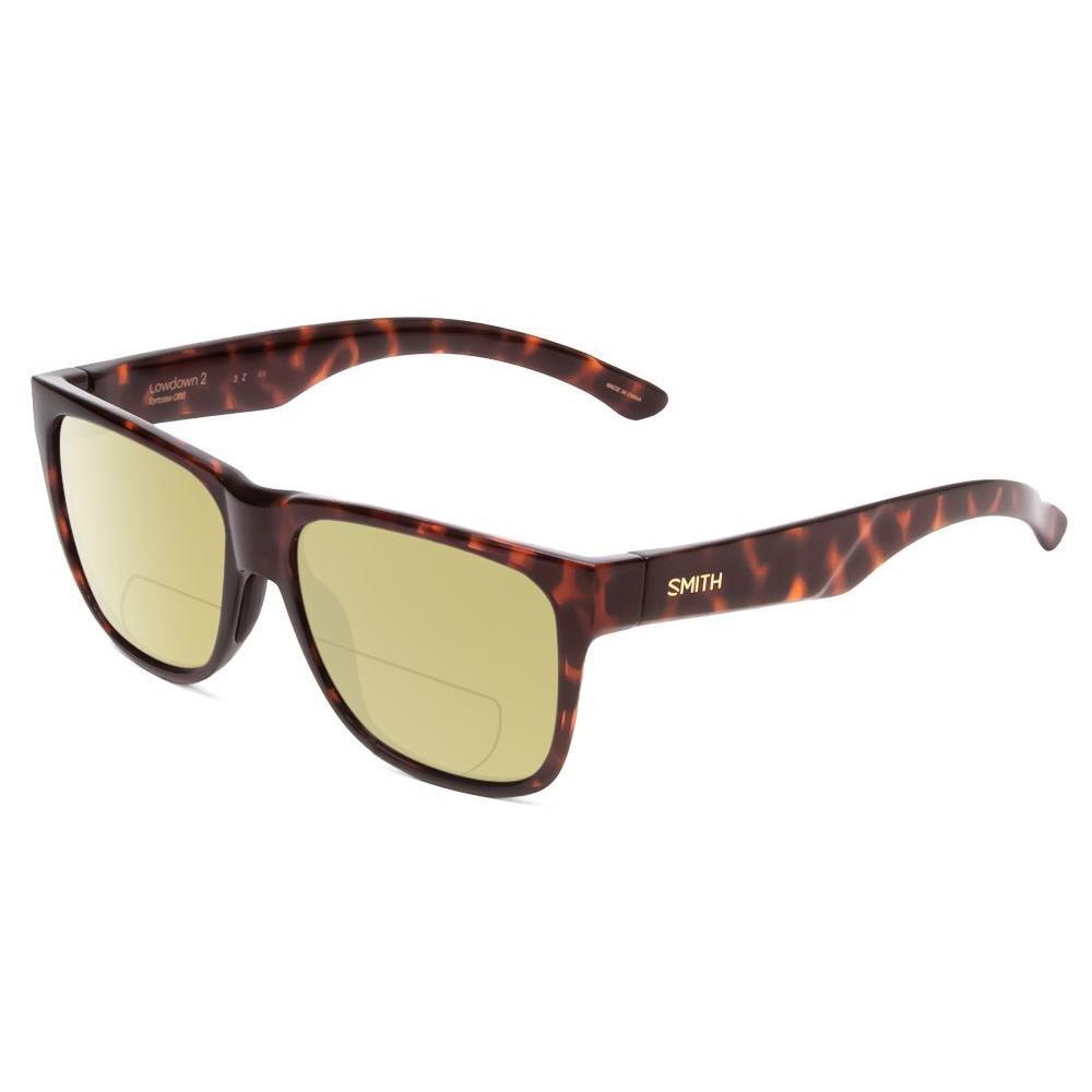 Smith Lowdown 2 Polarized Bi-focal Sunglasses Tortoise Gold Brown 55mm 41 Option Yellow