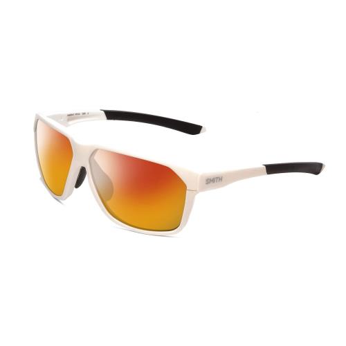 Smith Leadout Pivlock Unisex Square Polarized Sunglasses in White 63mm 4 Options Red Mirror Polar