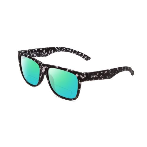 Smith Lowdown 2 Polarized Bi-focal Sunglasses in Black Tortoise 55 mm 41 Options Green Mirror