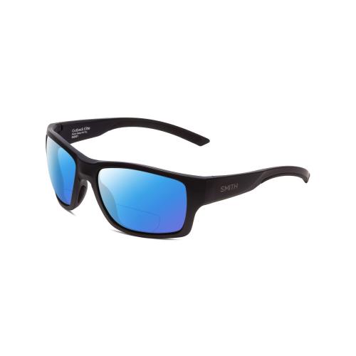 Smith Outback Elite Polarized Bi-focal Sunglasses Deep Ink Navy Blue Cobalt 59mm Blue Mirror