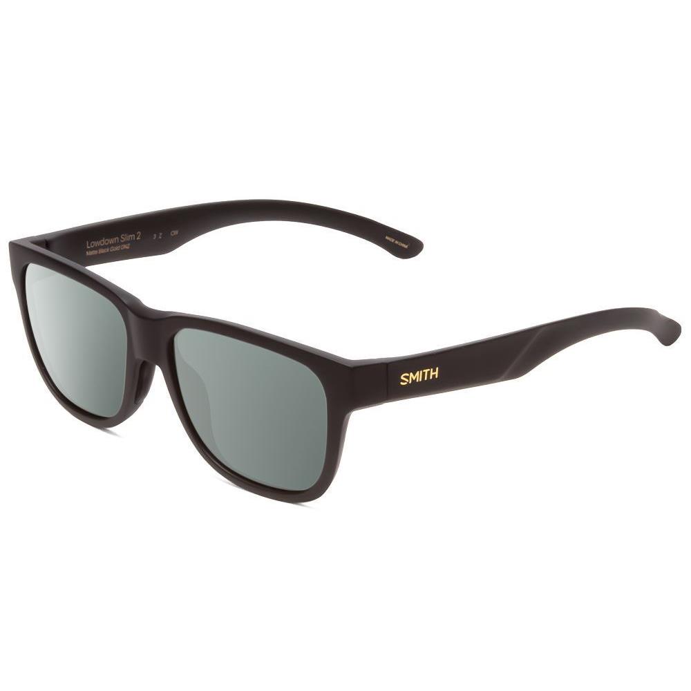 Smith Lowdown Slim 2 Classic Polarized Sunglasses Matte Black Gold 53mm 4 Option Smoke Grey Polar