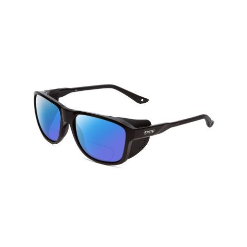 Smith Embark Polarized Bi-focal Sunglasses in Gloss Matte Black 58 mm 41 Options Blue Mirror
