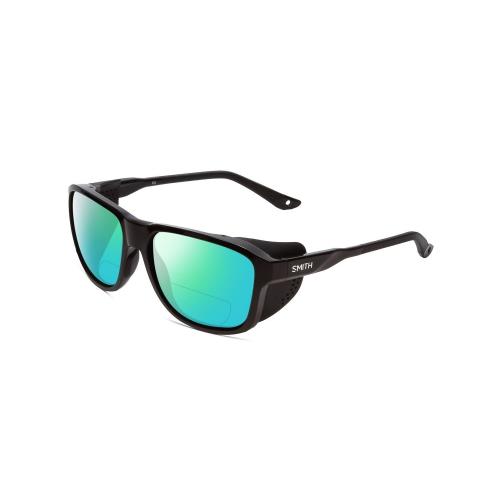 Smith Embark Polarized Bi-focal Sunglasses in Gloss Matte Black 58 mm 41 Options Green Mirror