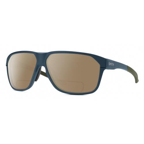 Smith Leadout Pivlock Unisex Polarized Bifocal Sunglasses Green Blue Grey 63mm Brown