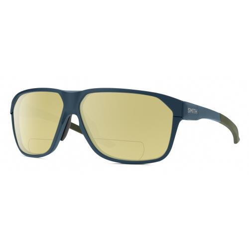 Smith Leadout Pivlock Unisex Polarized Bifocal Sunglasses Green Blue Grey 63mm Yellow