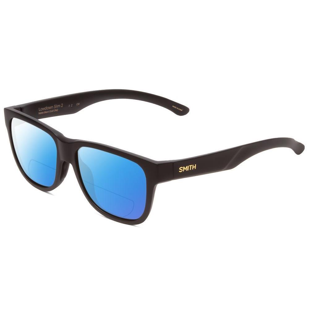 Smith Lowdown Slim 2 Polarized Bi-focal Sunglasses in Black Gold 53mm 41 Options Blue Mirror