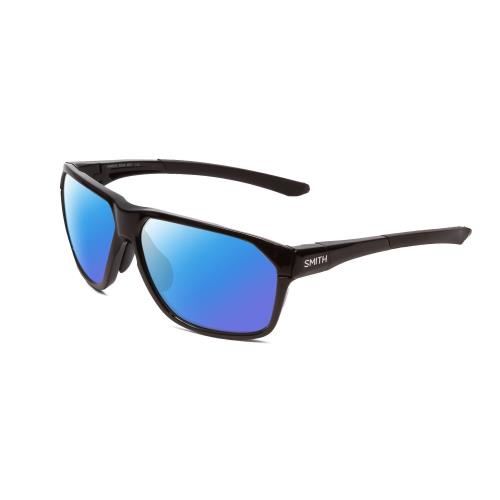 Smith Leadout Pivlock Unisex Polarized Sunglasses in Gloss Black 63 mm 4 Options Blue Mirror Polar